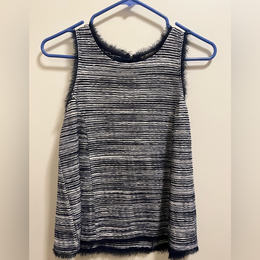 Anthropologie blue stripes tank top -worn only a few times